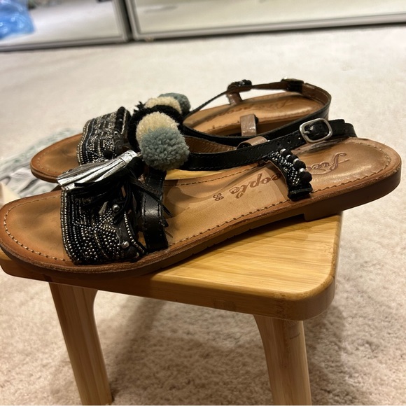 Free People Beaded Leather Sandals - Picture 2 of 14